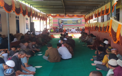 Menghadiri Undangan Maulid Nabi Muhammad SAW. Di Desa Cinta Damai.